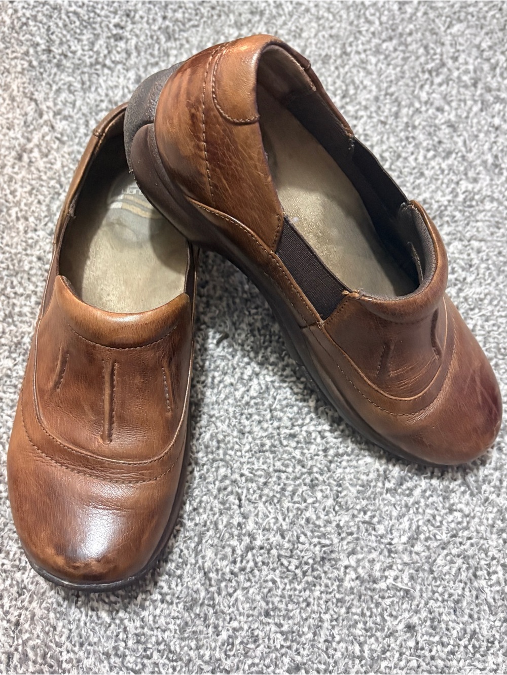 Dansko Kappy Clogs 39 Brown Milk Chocolate Leather Nursing Medical Professional